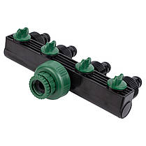 Кран розподільний з адаптерами 1/2" 4-е виходу в/р 1/2"×3/4" (ABS) GRAD (5016905), фото 4
