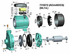 Насос відцентровий 4.0 кВт Hmax 39м Qmax 900л/хв 2" LEO ACm400C2 (775272), фото 3