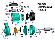 Насос відцентровий 1.5 кВт Hmax 22м Qmax 500л/хв 2" LEO 3.0 ACm150B2 (775279), фото 3