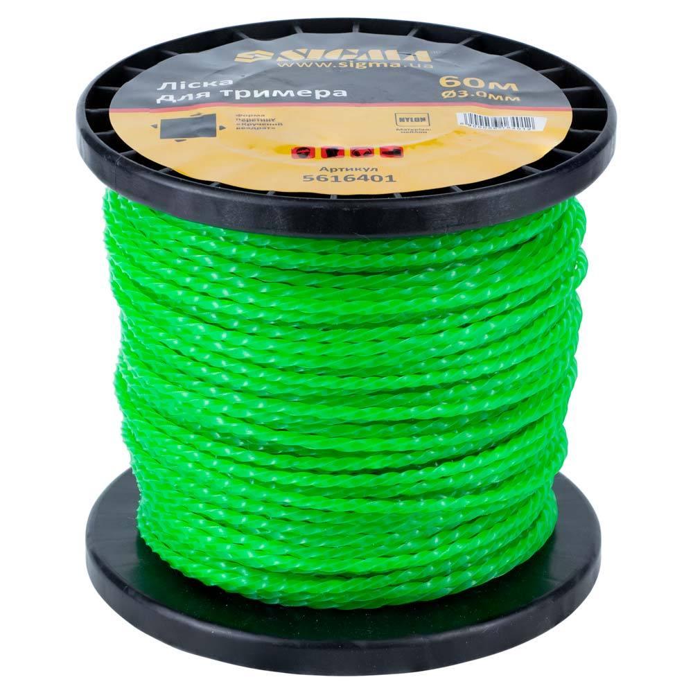 Ліска для тримера кручений квадрат Ø3.0мм 60м котушка Sigma (5616401)