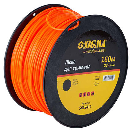 Ліска для тримера круг Ø3.0мм 160м котушка Sigma (5618411), фото 3