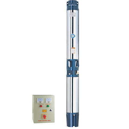 Відцентровий Насос свердловинний 380В 22кВт H 120(65)м Q 1200(1000)л/хв Ø151мм+пульт DONGYIN 6SR60/9 (7776883), фото 1