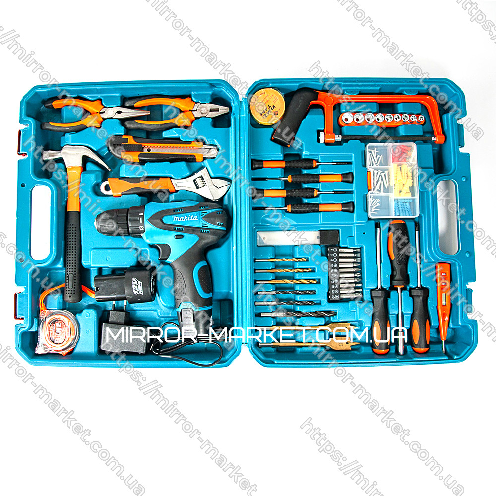 Шуруповерт Makita DF330DWE (12V, 2AН) с набором инструментов. Аккумуляторный шуруповёрт Макита. Гарантия год.