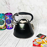 Чайник зі свистком 3 л із неіржавкої сталі Edenberg EB-1982 Чайник для індукційної плити Чайник газовий