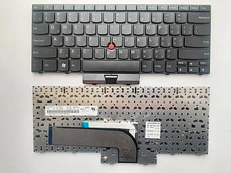 Клавіатура для ноутбуків Lenovo ThinkPad Edge 14, 15, E40, E50 Series чорна, з трекпоинтом UA/RU/US