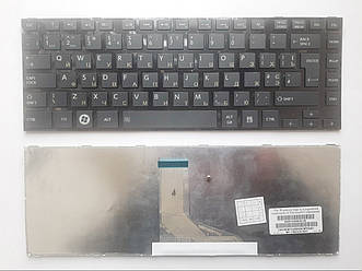 Клавіатура для ноутбуків Toshiba Satellite C800, L800, L830 чорна з чорною рамкою RU/US