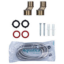 Змішувач для ванни AQUATICA PM 1/2" гусак вигнутий дивертор вбудований кульовий (PM-5C457C), фото 2