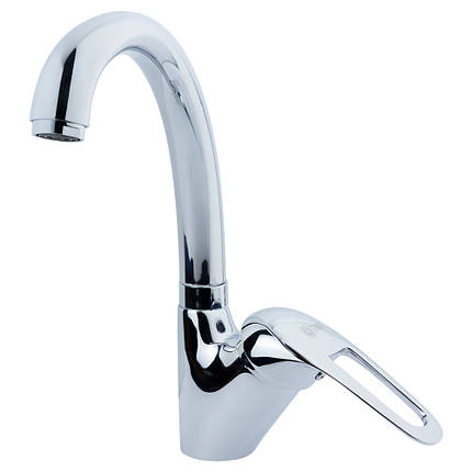 Змішувач латунь s10 Ø40 для кухні гусак вухо лат. шток на гайці TAU SF-4B439C (9810100), фото 1