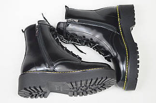 Черевики з прошивкою Teona 20202 39 Чорні шкіра лак 37, фото 4