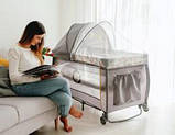 Ліжечко-манеж Lionelo SVEN PLUS  GREY SCANDI, фото 10