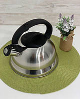 Чайник зі свистком 3 л із неіржавкої сталі Edenberg EB-1347 Чайник для індукційної плити Чайник газовий