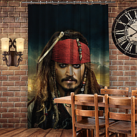 Штора 3D с принтом-Капитан Джек Воробей / Jack Sparrow