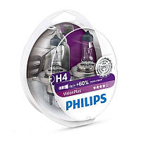 Лампа Н4 12V 60/55 (43) PHILIPS Vision Plus +60% (2шт)