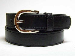 Ремінь дитячий, чорний, шкірозамінник, ширина 2 см
