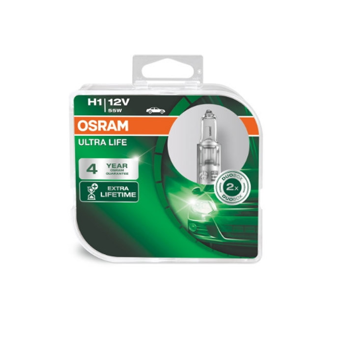 Лампа Н1 12 V 55 W OSRAM Ultra life (2шт)