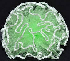 Бант на зав'язках 2 шт. салатовий, білий обідок