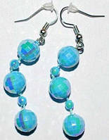 Сережки дитячі 10пар, білий метал, кольори в асортименті