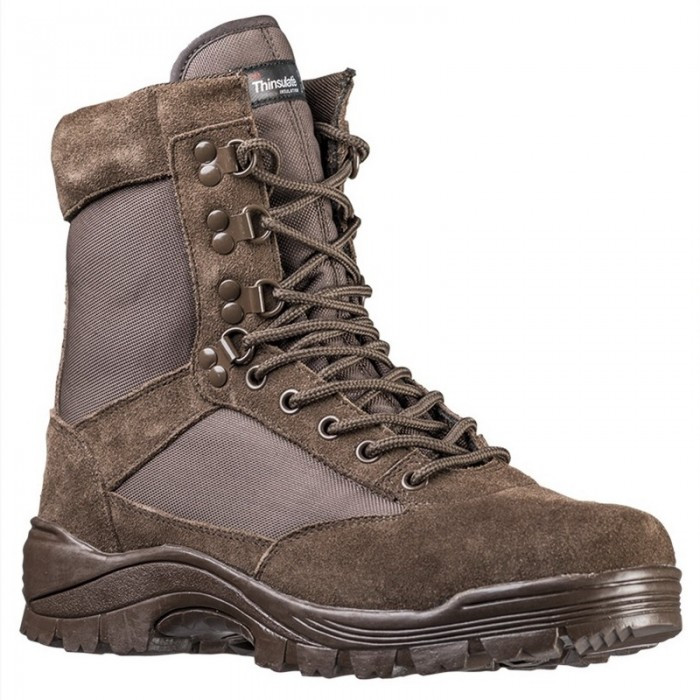 Берці тактичні черевики MIL-TEC M.YKK Zipper Braun 12822109