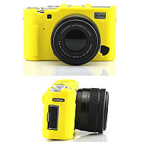 Захисний силіконовий чохол для фотоапаратів FujiFilm X-A5, X-A10 - жовтий