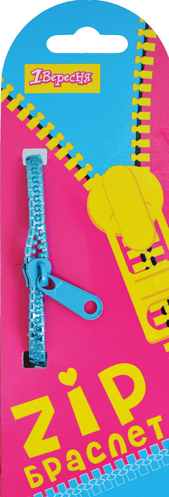 Браслет дитячий зіпер металік, 18см, в ящ. mix 6 кольорів