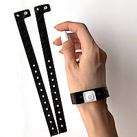 Виниловые контрольные браслеты на руку одноразовый пластиковый браслет для контроля Чёрный