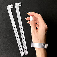 Виниловые контрольные браслеты на руку одноразовый пластиковый браслет для контроля Серебро