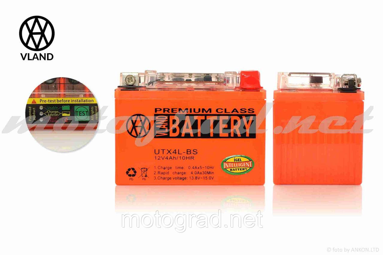Акумулятор 12 V 4 A GEL 113-70-85мм UTX4L-BS з датчиком VLAND