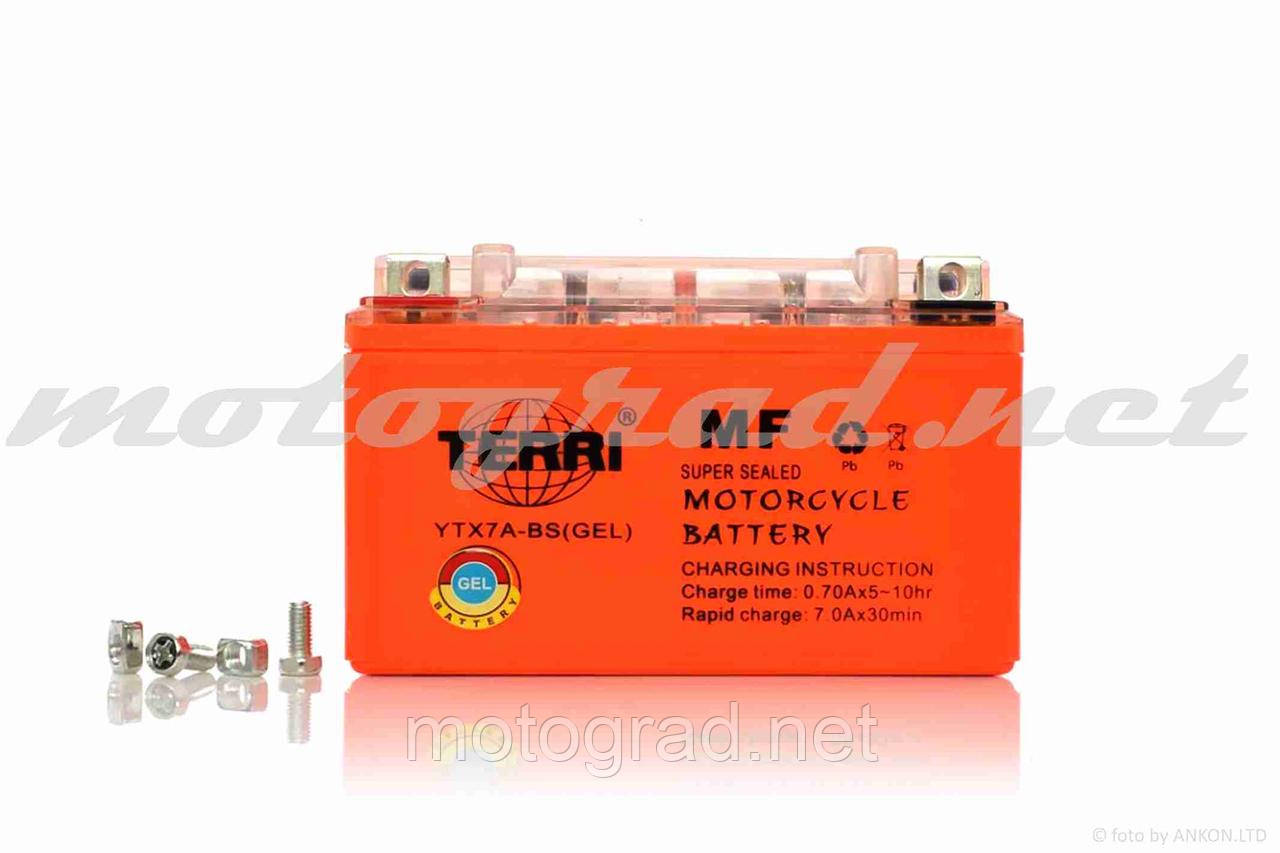 Аккумулятор 12V 7A GEL 150-87-94мм YTX7A-BS TERRI