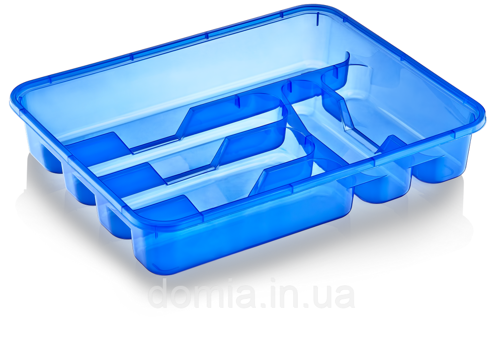 Лоток для столових приладів 6 секцій прозорий DUNYA PLASTIK ТУРЕЧЧИНА (38,6 31,2 x x 7см) 14006