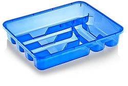 Лоток для столових приборів 6 секцій прозорий DUNYA PLASTIK ТУРЦІЯ (38,6 x 31,2 x 7 см) 14006