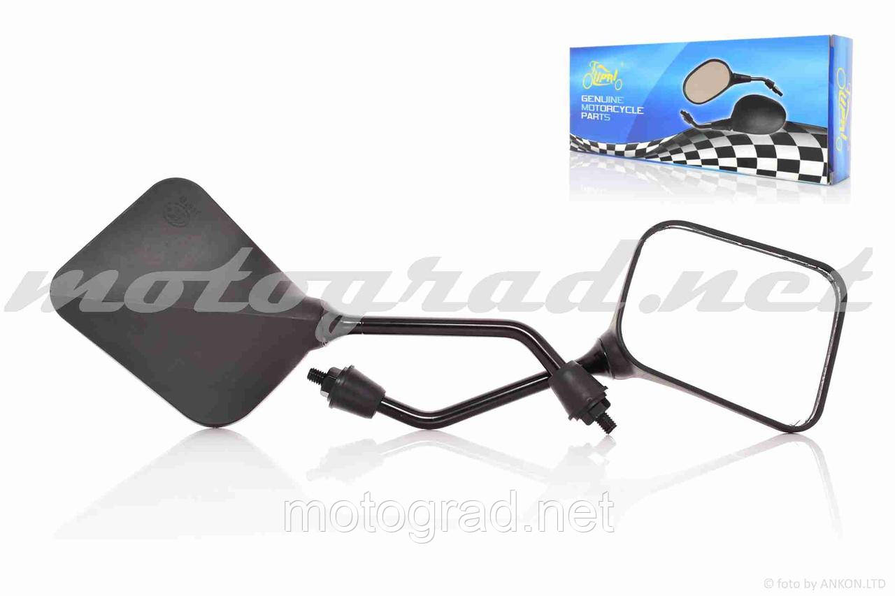 Дзеркала M8 квадратні, чорні LIPAI, фото 1