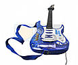 Дитяча електро гітара з мікрофоном і підсилювачем блакитна 1554 / 22409, фото 9