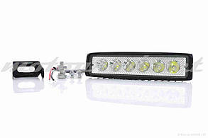 Фара додаткова балка 12V, 18W, 6 діодів, вологозахищена