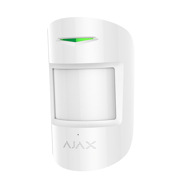 Бездротовий датчик руху + розбиття скла Ajax CombiProtect White, фото 1