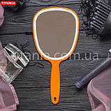 Дзеркало косметичне овальне з ручкою 28х13см TITANIA art.1530L, фото 9