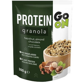 ГРАНОЛА GO ON PROTEIN GRANOLA З ШОКОЛАДОМ І ОРЕХАМИ, 300 г