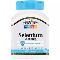 Харчова добавка 21st Century Selenium 200 mcg 60 Caps