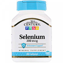 Харчова домішка 21st Century Selenium 200 mcg 60 Caps