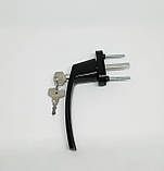 Ручка віконна з ключиком MEDOS VIKTORY чорна, фото 2