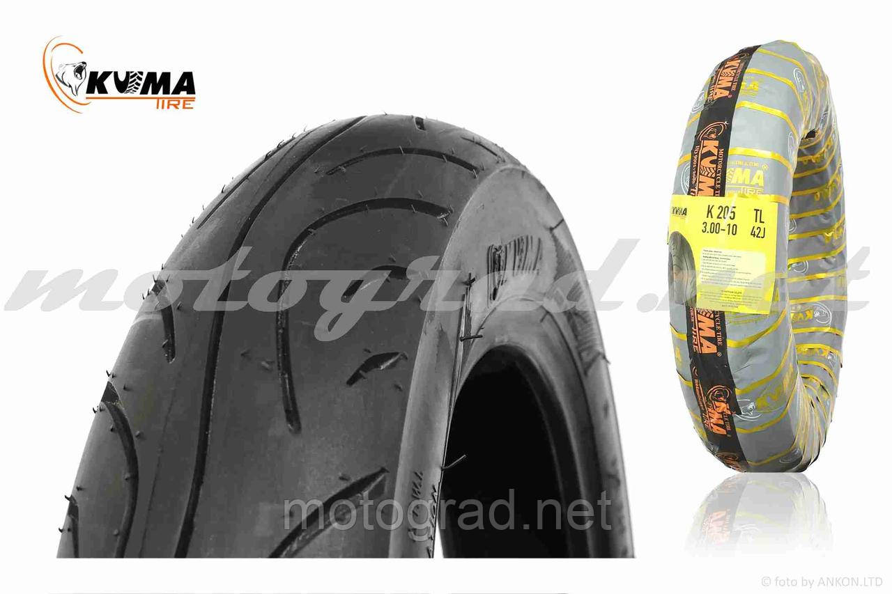 Шина мото 10" 3.00-10 #K-205 TL, 42J KUMA В'ЄТНАМ, фото 1