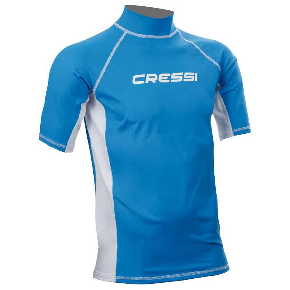 Футболка Cressi sub Rash Guard Short Man біло-блакитна Біло-блакитний S, фото 1