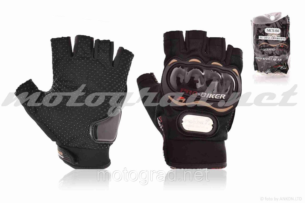 Рукавички мото PRO BIKER MCS-04 без пальців, XL, чорні, фото 1