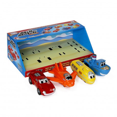 Магнітний конструктор "Кумедний транспорт" Popular Playthings, фото 1