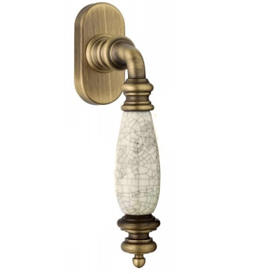 Ручка для вікна Fadex Siena Ceramik DK матова бронза / потріскана кераміка (Італія)