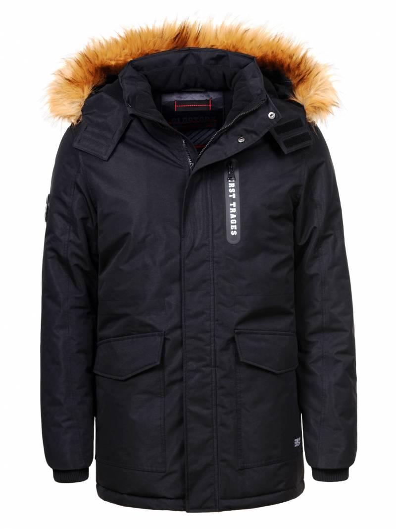 Мужская зимняя удлиненная черная куртка - фото 3 - id-p1054393418