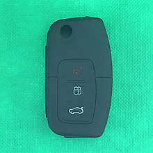 Чехол на ключ Форд Ford Fiesta,Focus,Mondeo ( Фиеста, Фокус ) корпус 3 - кнопки
