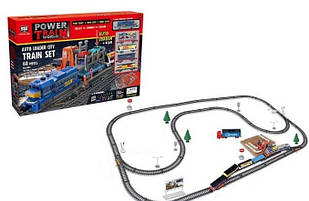 Залізниця з 4 машинками на 68 елементів, довжина шляхів 762 см, світло, звук