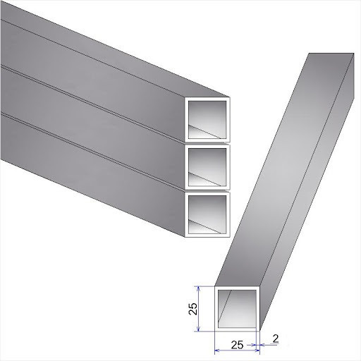 Труба профільна 25x25х2