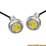 2шт Орлине око 23мм ДХО врізні світлодіодні денні ходові вогні LED DRL led лінзи підсвітка кузова салону, фото 5