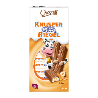 Дитячий молочний шоколад CHOCEUR Knusper Milch Riegel, 200 g.